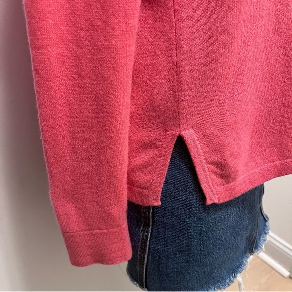 Cortland Park Pink Cashmere Sweater with Faux Pearl Buttons | Sz Sm| - Picture 3 of 7